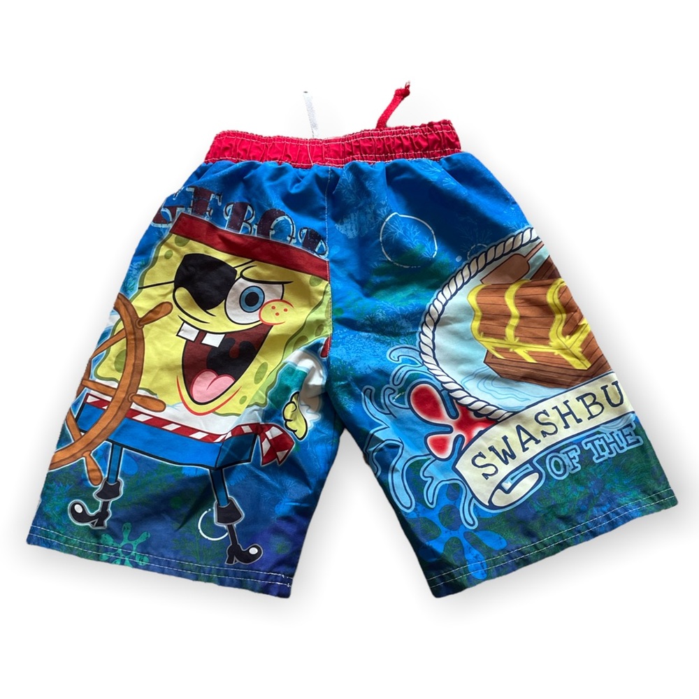 2011 Viacom Nickelodeon SpongeBob Squarepants Boys Swim Trunks Pirate Theme